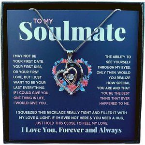 Couples Gifts Necklace To My Soulmate Necklace Birthday Christmas Jewelry Gifts
